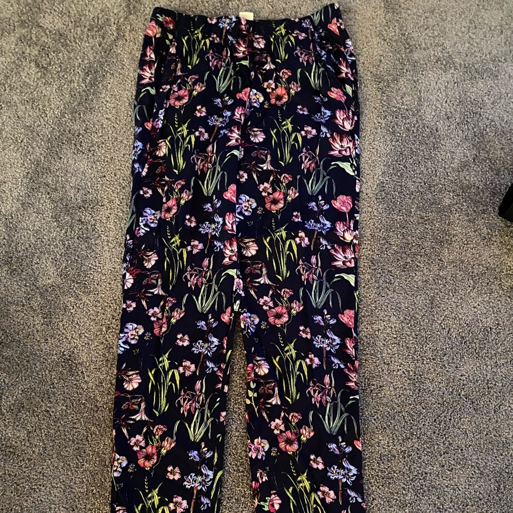 Blue Floral dress pants